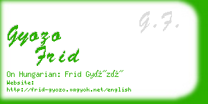 gyozo frid business card